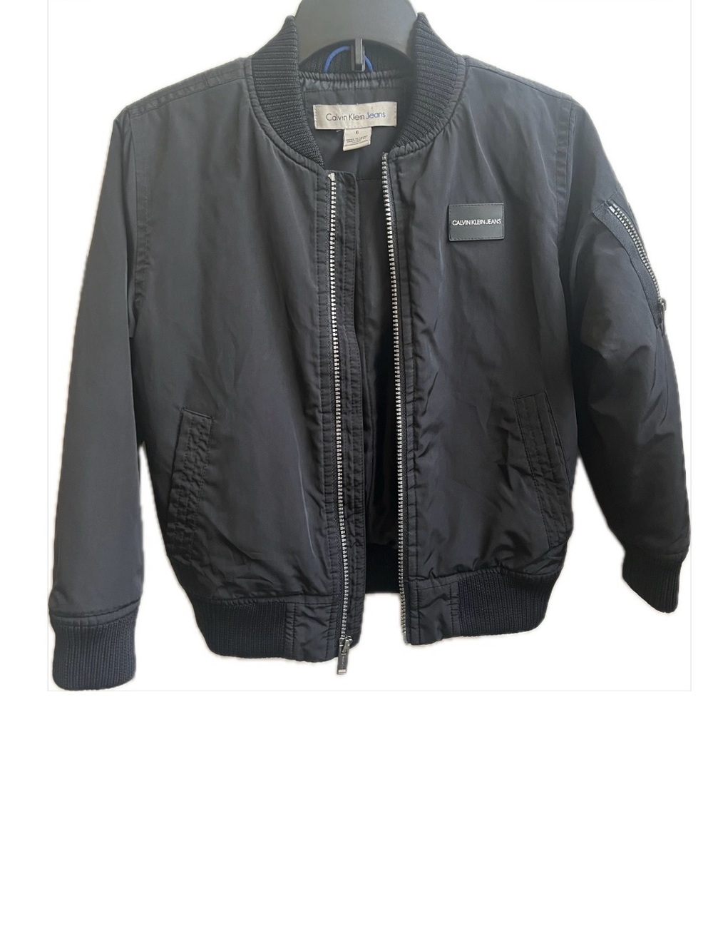 Calvin Klein Jeans Kids Black Puffer Bomber Jacket